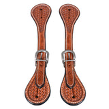 Bar H Equine Leather Spurs Straps for Adults - Western Womens Spur Straps for Horse Riding, Barrel Racing, Show, and Rodeo
