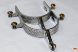 Hilason Western Stainless Steels Engraved Band Men's Spur Rosebud Rowels