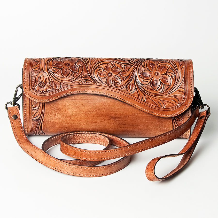 American Darling Wallet Hand Tooled Genuine Leather Women Bag Western Handbag Purse | Womens Handbags |Leather for Summer