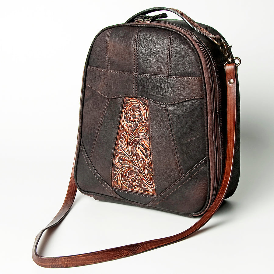 ADBGZ489 American Darling Hand Tooled Genuine Leather Women Bag W. by Hilason – Cowboy and equestrian accessories