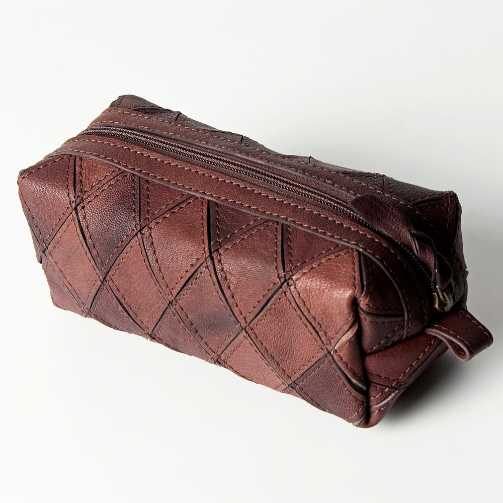 American Darling ADBGZ488 Toiletry Genuine Leather Women Bag Western Handbag Purse