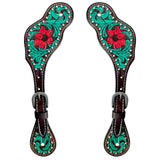 Bar H Equine H. Riding W. Leather Spurs Straps for Adults Womens – by Hilason – Cowboy and equestrian accessories