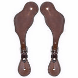 Bar H Equine Leather Spurs Straps for Adults Western Womens Spur Horse Riding Barrel Racing Show and Rodeo Strap Adult Women