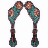 Bar H Equine H. Riding W. Leather Spurs Straps for Adults Womens – by Hilason – Cowboy and equestrian accessories