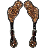 Bar H Equine H. Riding W. Leather Spurs Straps for Adults Womens – by Hilason – Cowboy and equestrian accessories