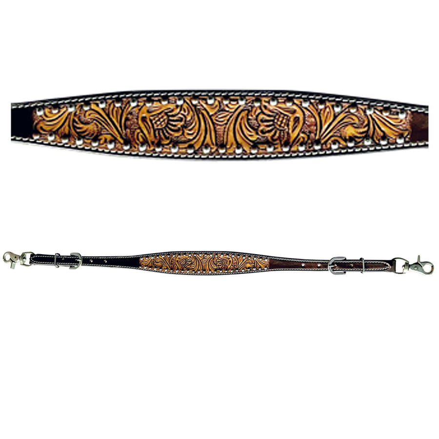 Bar H Equine American Leather Horse Saddle Tack Wither Strap Brown - Uhorse