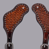 Bar H Equine Leather Spurs Straps for Adults Western Womens Spur Horse Riding Barrel Racing Show and Rodeo Strap Adult Women