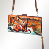 American Darling Wristlet Genuine Leather Women Bag Western Handbag Purse