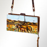 American Darling Wristlet Genuine Leather Women Bag Western Handbag Purse