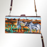 American Darling Wristlet Genuine Leather Women Bag Western Handbag Purse