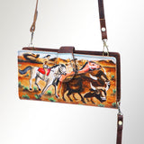 American Darling Wristlet Genuine Leather Women Bag Western Handbag Purse