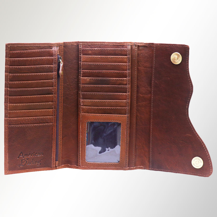 American Darling Small Cross body Bag, Hand Painted Western Scene, Vegetable Tanned Full Grain Leather, 4in (H) X 8in (W) X 1in (D)