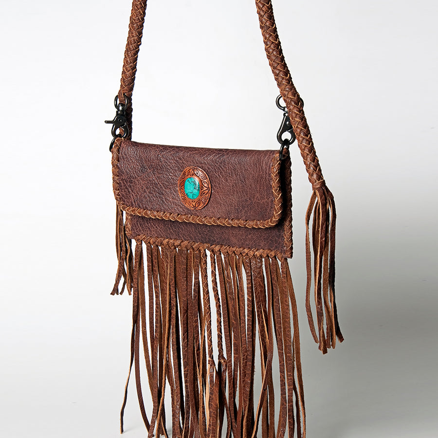 American Darling Wallet Hand Tooled Genuine Leather Women Bag Western Handbag Purse - Hilason