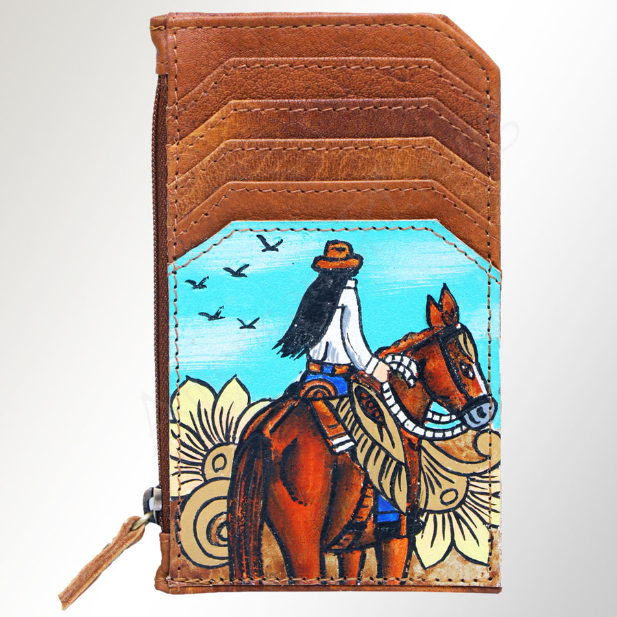 American Darling ADCCM101DR8 Card-Holder Genuine Leather Women Bag W. by Hilason – Cowboy and equestrian accessories