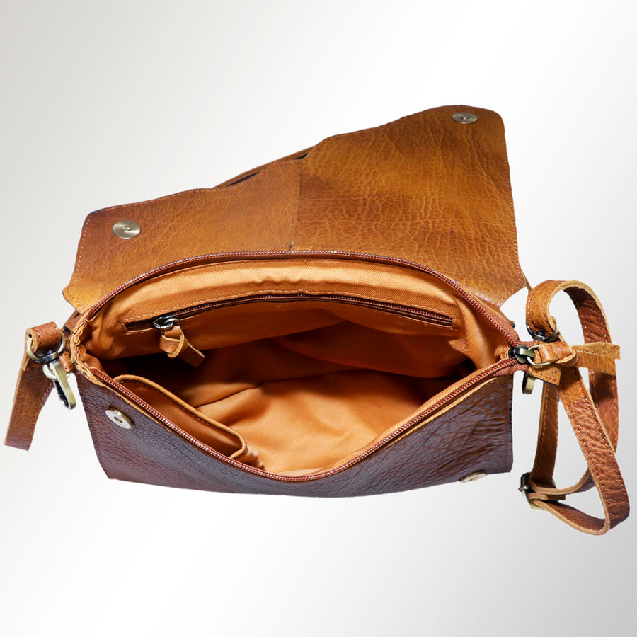 American Darling Cross body Bag, Hand Painted Western Horse Art, Genuine Full Grain Leather Purse, 7in X 4.5in X 12in
