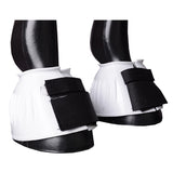 Hilason PVC Ribbed Double Hook and Loop Bell Boots White