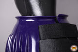 Hilason PVC Ribbed Double Hook and Loop Bell Boots Purple