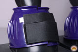 Hilason PVC Ribbed Double Hook and Loop Bell Boots Purple