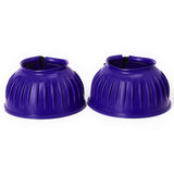 Hilason PVC Ribbed Double Hook and Loop Bell Boots Purple