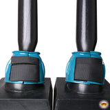 Hilason PVC Ribbed Double Hook and Loop Bell Boots Turquoise