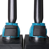 Hilason PVC Ribbed Double Hook and Loop Bell Boots Turquoise