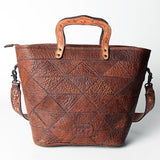 American Darling ADBGZ517 Tote Hand Tooled Genuine Leather Women Bag Western Handbag Purse