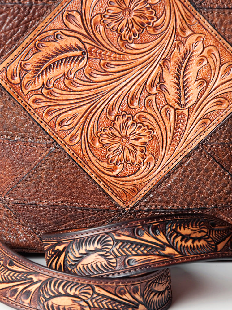 American Darling Tote Hand Tooled Genuine Leather Women Bag Western Handbag Purse