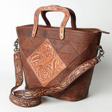 American Darling Tote Hand Tooled Genuine Leather Women Bag Western Handbag Purse