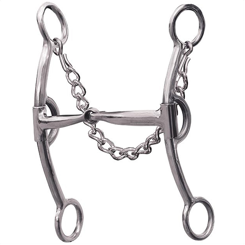6.3 in Professionals Choice Snaffle Mouth Derby Horse Bit Western Tack