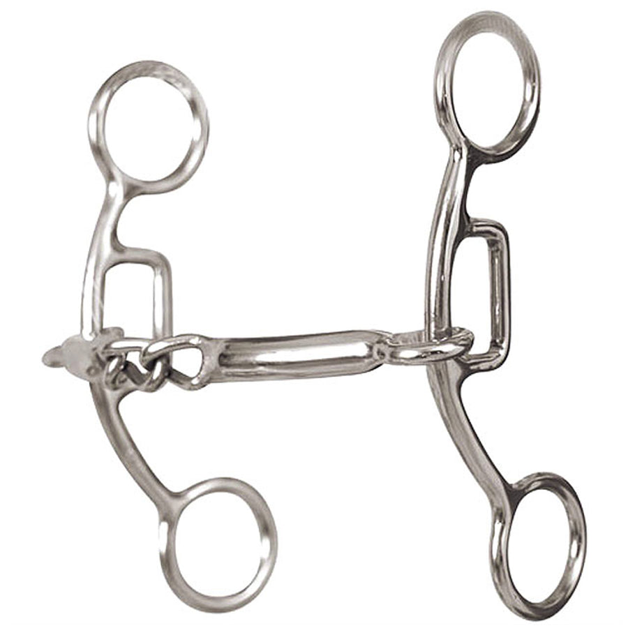 Metal snaffle bit with ring cheeks - Uhorse