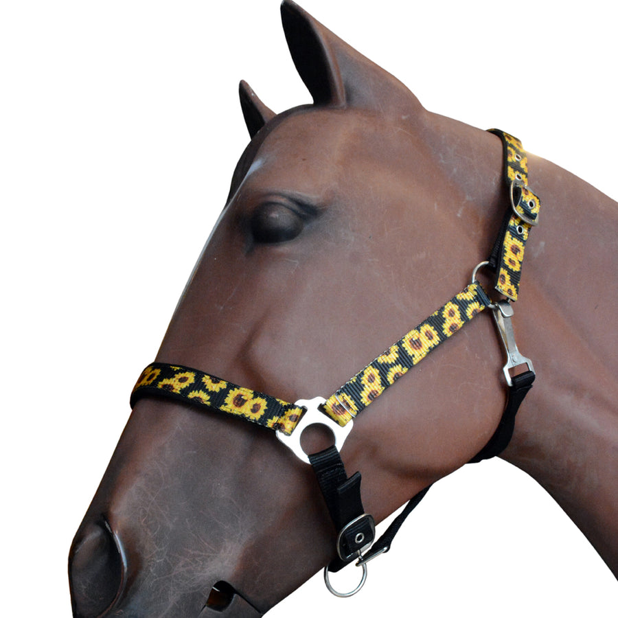 Hilason 1 Inch Fully Adjustable Halter SunFlower Polyester - Uhorse