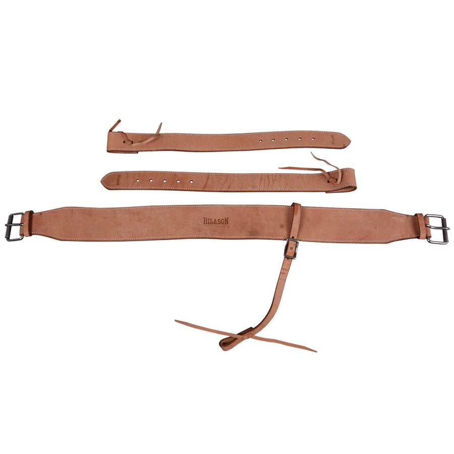 Hilason Western Flank Cinch With Connector Stainless Steel Fitting Russet - Uhorse