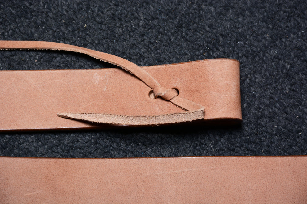 HILASON Western Flank Cinch Aus Öl-Geschirrleder Mit Edelstahl-Beschlägen – 1 3/4 Zoll, Braun