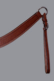 Hilason Western Horse Roping Basket Weave Genuine Leather Breast Collar Brown