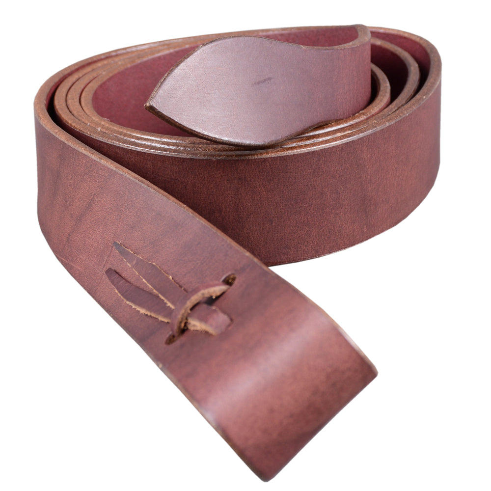 Hilason Western Leather Tie Strap 1.75 In Wide x 6 Feet Brown