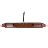 Hilason Western Flank Cinch With Connector Strap Stainless Steel Fitting Chocolate - Uhorse