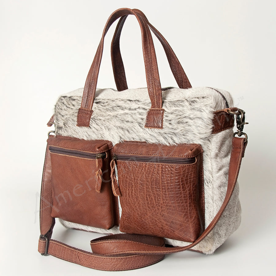 American Darling Tote Bag - Handcrafted Hair-On Cowhide and Western Leather Bag - Uhorse