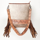 American Darling Messenger Hand Tooled Hair On Genuine Leather Women Bag Western Handbag Purse