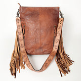 American Darling Messenger Hand Tooled Hair On Genuine Leather Women Bag Western Handbag Purse