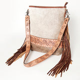 American Darling Messenger Hand Tooled Hair On Genuine Leather Women Bag Western Handbag Purse