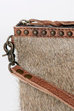 American Darling ADBG344BRAH Wristlet Hair On Genuine Leather women bag western handbag purse