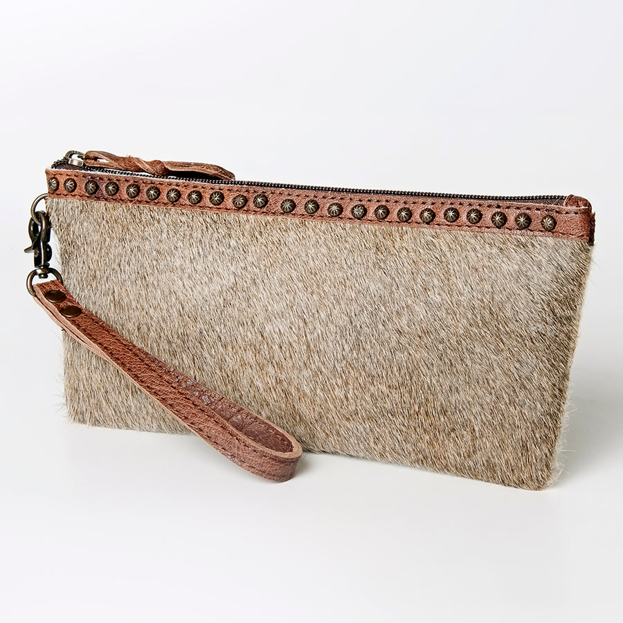 American Darling Hair-On Cowhide Wristlet Bag - Uhorse