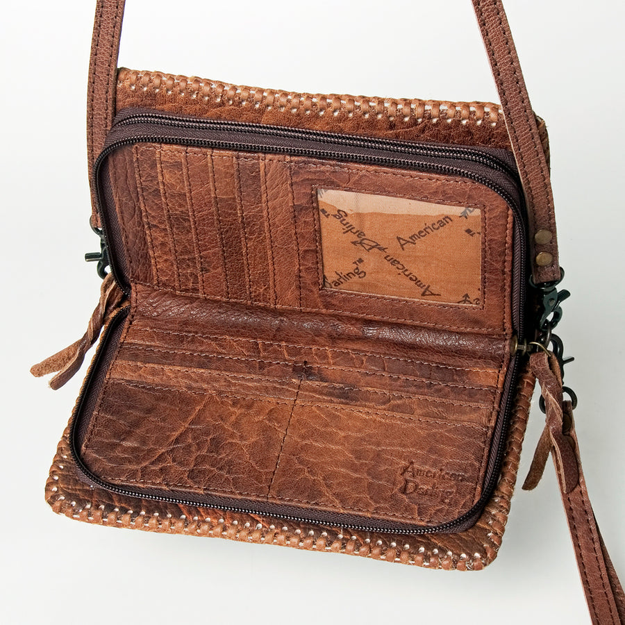 American Darling Organizer Hair On Genuine Leather Western Women Bag Handbag Purse | for Cute Travel