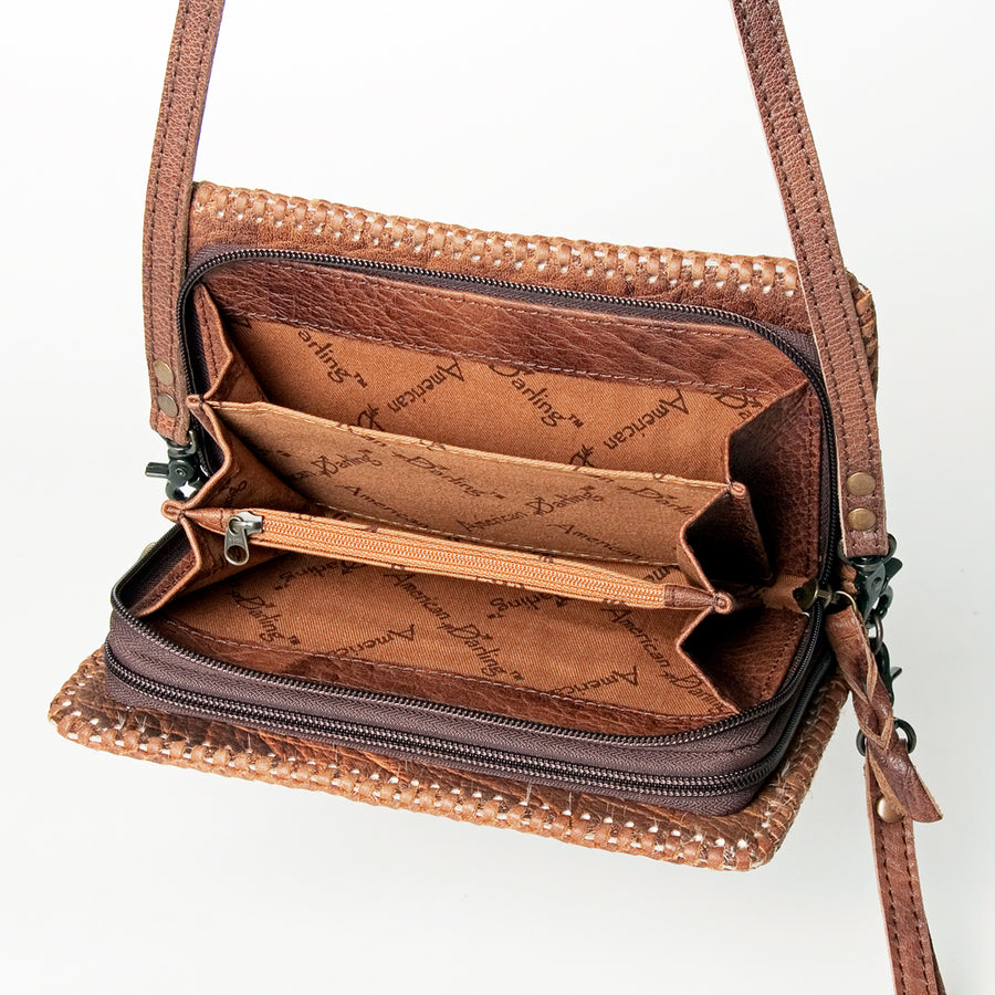 American Darling Organizer Hair On Genuine Leather Western Women Bag Handbag Purse | for Cute Travel