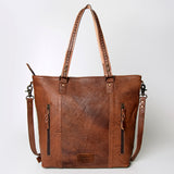 American Darling ADBG502ABRAH Tote Hand Tooled Hair-On Genuine Leather Women Bag Western Handbag Purse