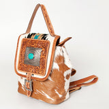 American Darling Hand Tooled Hair On Genuine Leather Women Bag Western Handbag Purse