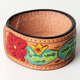American Darling ADBRF153 Hand tooled carved Genuine Leather Bracelet women