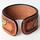 American Darling ADBRF164 Hand tooled carved Genuine Leather Bracelet women