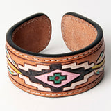 American Darling ADBRF164 Hand tooled carved Genuine Leather Bracelet women