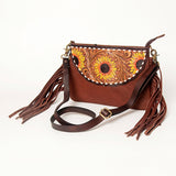 American Darling ADBGA156A Small Crossbody Hand Tooled Genuine Leather women bag western handbag purse